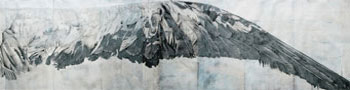 wandering albatross, mixed media, 40cm x 160cm